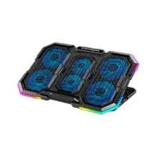 Підставка до ноутбука IceCoorel 14-18", 4*95mm 1200 RPM + 2*70mm 2500 RPM, 2*USB, 400x260x30mm, RGB (N6)