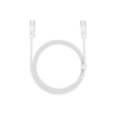 Дата кабель USB-C to USB-C 1.0m 5A White Baseus (CALD000202)