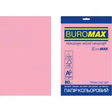 Папір Buromax А4, 80g, PASTEL pink, 50sh, EUROMAX (BM.2721320E-10)