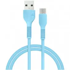 Дата кабель USB 2.0 AM to Micro 5P 1.2m AL-CBCOLOR-M1BL Blue ACCLAB (1283126518133)
