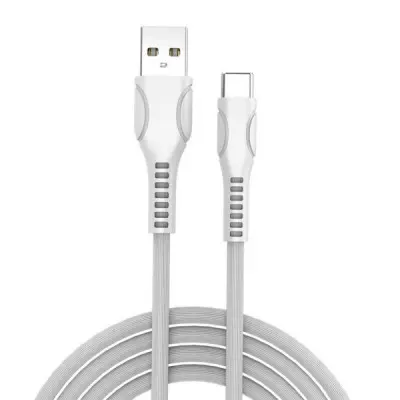 Дата кабель ColorWay USB 2.0 AM to Type-C 1.0m line-drawing white (CW-CBUC029-WH)