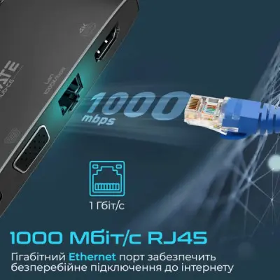 Концентратор Promate USB Hub 6 ports mediahub-c6.black (mediahub-c6.black)