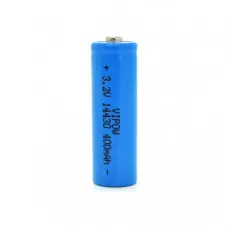 Акумулятор 14430 LiFePO4 (size 3/4AA), 400mAh, 3.2V, TipTop, blue Vipow (IFR14430-400mAhTT / 25540)
