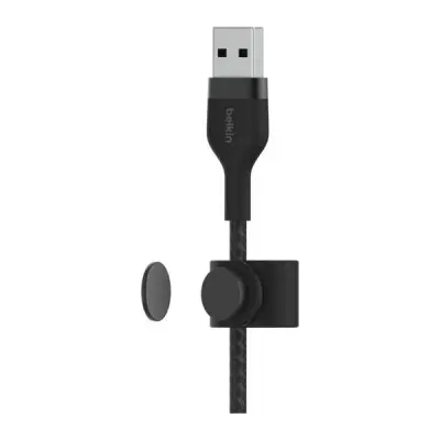 Дата кабель USB 2.0 AM to Lightning 1.0m BRAIDED SILICONE black Belkin (CAA010BT1MBK)