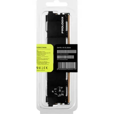 Модуль пам'яті для комп'ютера DDR4 8GB 3200 MHz Black Prologix (PRO8GB3200B4)