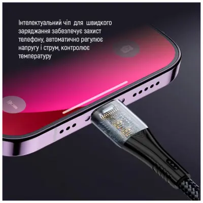 Дата кабель USB 2.0 AM to Lightning + Micro 5P + Type-C 1.2m 3.0A (PD60W data) Black ColorWay (CW-CBPDU3060-BK)