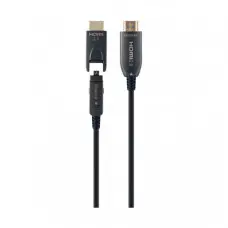 Кабель мультимедійний HDMI to HDMI 20.0m AOC V.2.0, 4K 60Hz Gold Cablexpert (CCBP-HDMID-AOC-20M)