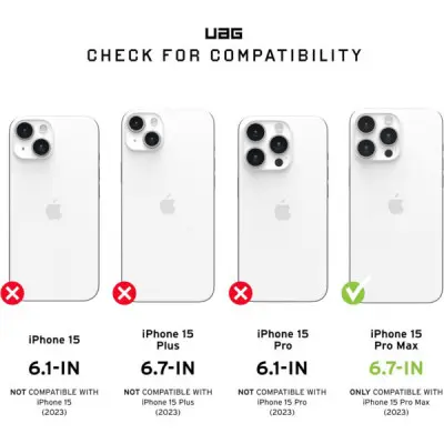 Чохол до мобільного телефона UAG iPhone 15 Pro Max Plyo Magsafe Ice/Rose Gold (114305114348)