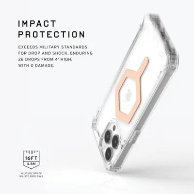 Чохол до мобільного телефона UAG iPhone 15 Pro Max Plyo Magsafe Ice/Rose Gold (114305114348)