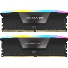 Модуль пам'яті для комп'ютера DDR5 32GB (2x16GB) 6400 MHz Vengeance RGB Black Corsair (CMH32GX5M2B6400C36)
