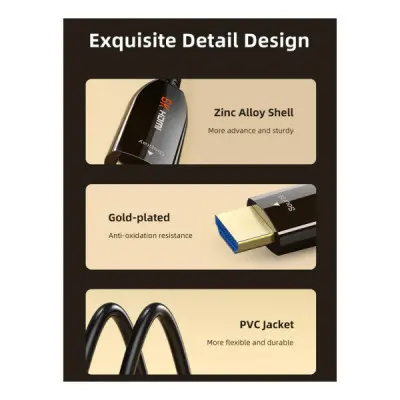 Кабель мультимедійний HDMI to HDMI 20.0m v2.1 AOC Cabletime (CA914043)