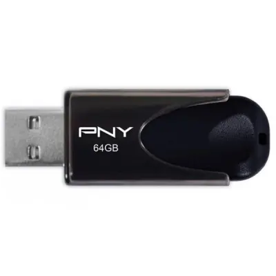 USB флеш накопичувач PNY flash 64GB Attache4 Black USB 2.0 (FD64GATT4-EF)