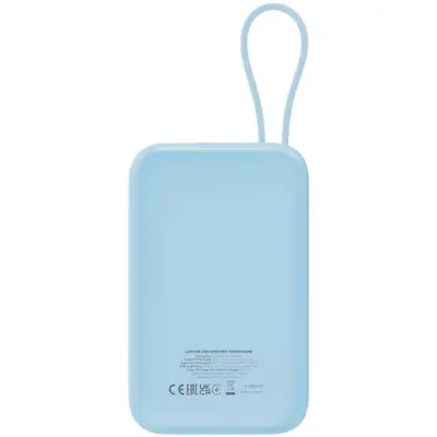 Батарея універсальна Canyon 10000mAh OnPower 101 PD/22.5W built-in cable Blue (CNS-CPB101BL)
