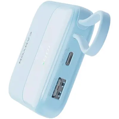 Батарея універсальна Canyon 10000mAh OnPower 101 PD/22.5W built-in cable Blue (CNS-CPB101BL)