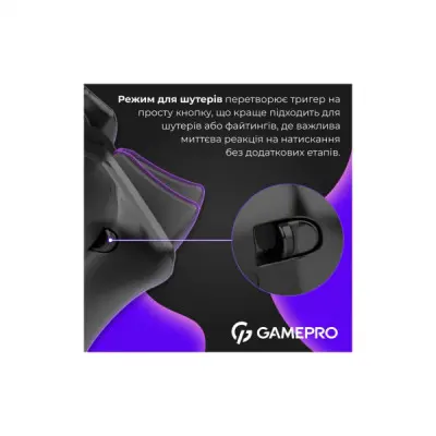 Геймпад GamePro GPS13B BT 5.3/USB/PC/iOS/Android/PS3/PS4 RGB Black (GPS13B)