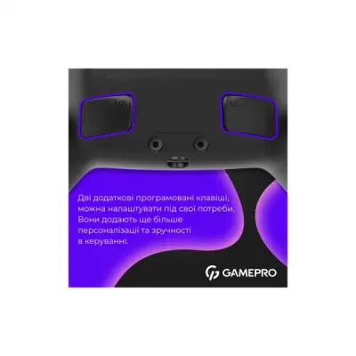 Геймпад GamePro GPS13B BT 5.3/USB/PC/iOS/Android/PS3/PS4 RGB Black (GPS13B)