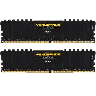 Модуль пам'яті для комп'ютера DDR4 16GB (2x8GB) 2400 MHz Vengeance LPX Black Corsair (CMK16GX4M2A2400C16)