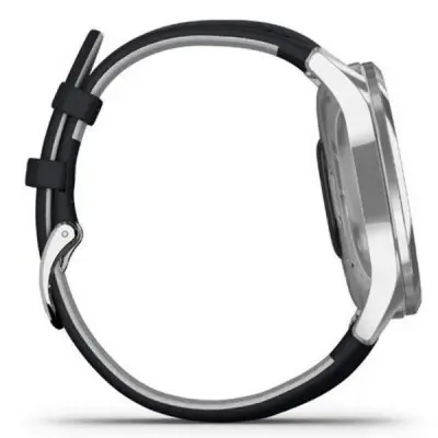 Смарт-годинник Garmin vivomove Luxe, S/E EU, Silver, Navy, Leather (010-02241-20)