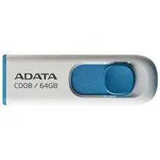 USB флеш накопичувач ADATA 64GB C008 White+Blue USB 2.0 (AC008-64G-RWE)