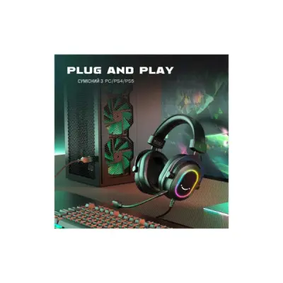 Навушники Fifine H6 RGB 7.1 Black (H6)