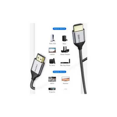 Кабель мультимедійний HDMI to HDMI 2.0m v2.1 Cabletime (CA914654)