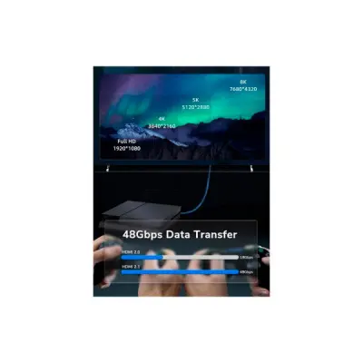 Кабель мультимедійний HDMI to HDMI 2.0m v2.1 Cabletime (CA914654)