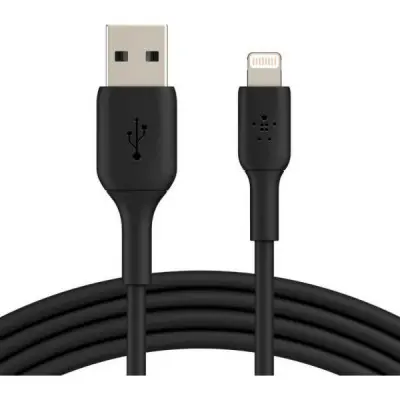 Дата кабель USB 2.0 AM to Lightning 1.0m PVC black Belkin (CAA001BT1MBK)