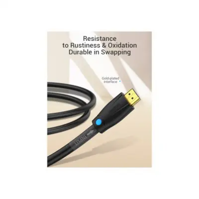 Кабель мультимедійний HDMI to HDMI 8.0m V2.0 Engineering 4K 60Hz 18Gbps HD 7.1 PVC Black Vention (AAMBK)