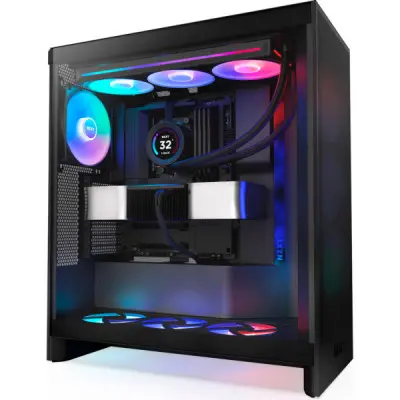 Корпус NZXT H7 Flow RGB All Black (CM-H72FB-R1)