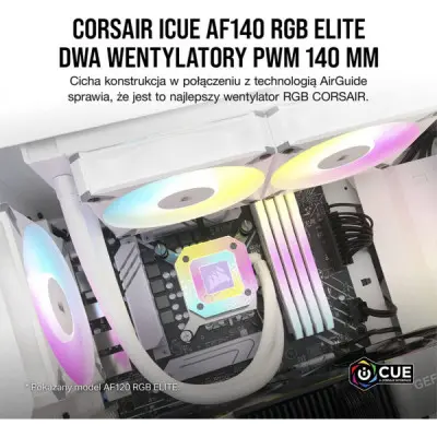 Кулер до корпусу Corsair AF140 RGB Elite White Dual Pack (CO-9050160-WW)