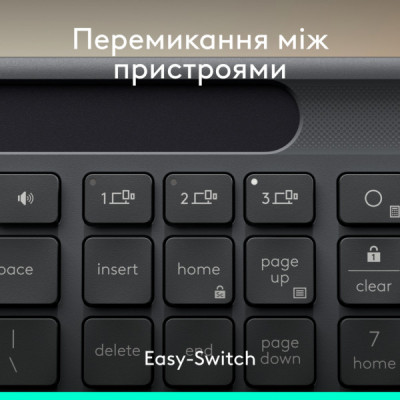 Клавіатура Logitech Slim Solar+ for Business Wireless/Bluetooth Graphite (920-013779) Клавіатура Logitech Slim Solar+ for Business Wireless/Bluetooth Graphite (920-013779)