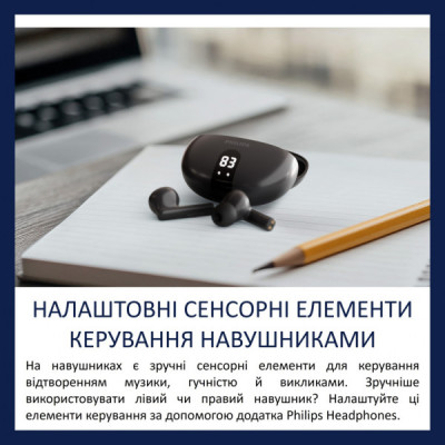 Навушники Philips TAT2520BK/00 Wireless Black (TAT2520BK/00)