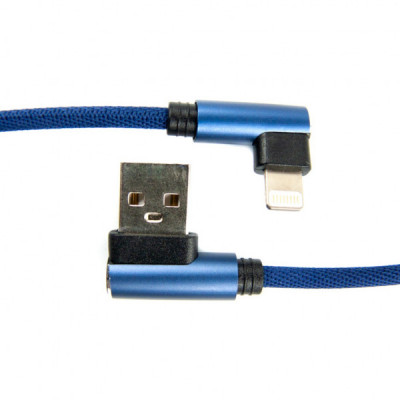 Дата кабель USB 2.0 AM to Lightning 0.25m blue Dengos (NTK-L-UG-SHRT-SET-BLUE)