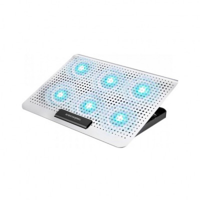 Підставка до ноутбука IceCoorel 10-15.6", 6*60mm 580 RPM, 2*USB, 350x225x26mm, Silver (A19)