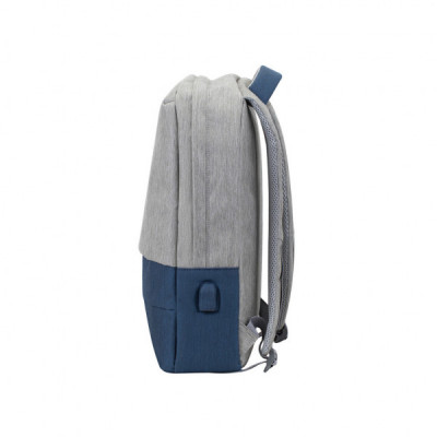Рюкзак для ноутбука RivaCase 15.6" 7562 Anti-theft, water-repellent, Grey / Dark Blue (7562Grey/DarkBlue)