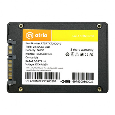 Накопичувач SSD 2.5" 240GB XT200 ATRIA (ATSATXT200/240)