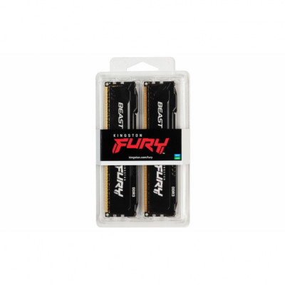 Модуль пам'яті для комп'ютера DDR3 16GB (2x8GB) 1600 MHz Fury Beast Black Kingston Fury (ex.HyperX) (KF316C10BBK2/16)