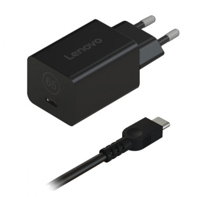 Блок живлення до ноутбуку Lenovo 65W GaN Nano Adapter USB Type-C (40AWGN65EU)