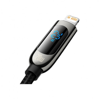 Дата кабель USB-C to Lightning 1.0m CATLSK 20W Display Black Baseus (CATLSK-01)
