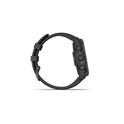 Смарт-годинник Garmin fenix 7 Sapph Solar, Carbon Gray DLC Ti w/Black Band, GPS (010-02540-21)