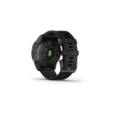 Смарт-годинник Garmin fenix 7 Sapph Solar, Carbon Gray DLC Ti w/Black Band, GPS (010-02540-21)