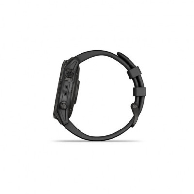 Смарт-годинник Garmin fenix 7 Sapph Solar, Carbon Gray DLC Ti w/Black Band, GPS (010-02540-21)