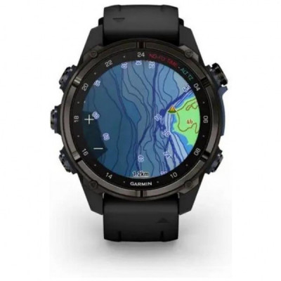 Смарт-годинник Garmin Descent Mk3i, 43mm, Crbn Gry DLC Ti/Blk, Dive Computer, GPS дайвінг комп'ютер (010-02753-11)