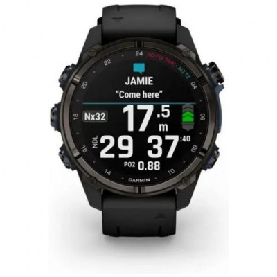 Смарт-годинник Garmin Descent Mk3i, 43mm, Crbn Gry DLC Ti/Blk, Dive Computer, GPS дайвінг комп'ютер (010-02753-11)