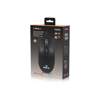 Мишка REAL-EL RM-515 USB Black (EL123200059)