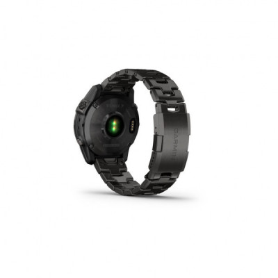 Смарт-годинник Garmin fenix 7 Sapph Sol, Carbon Gray DLC Ti w/DLC Ti Bracelet, GPS (010-02540-39)