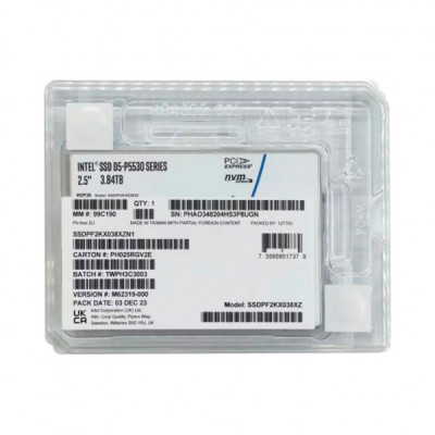 Накопичувач SSD U.2 2.5" 3.84TB D5-P5530 15mm INTEL (SSDPF2KX038XZN1)