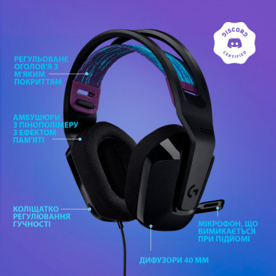 Навушники Logitech G335 Wired Gaming Black (981-000978)