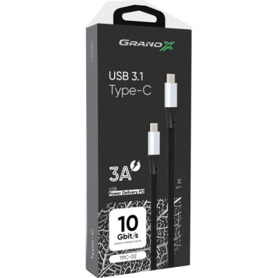 Дата кабель USB 3.1 Type-C to Type-C Grand-X (TPC-02)