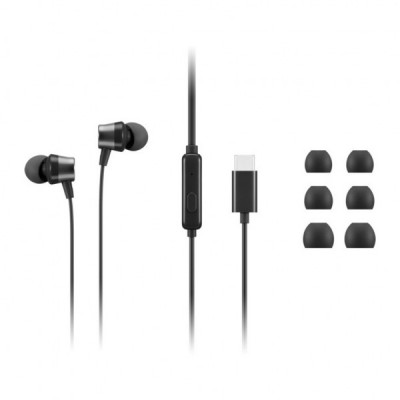 Навушники Lenovo USB-C Wired In-Ear Headphone Black (4XD1J77351)